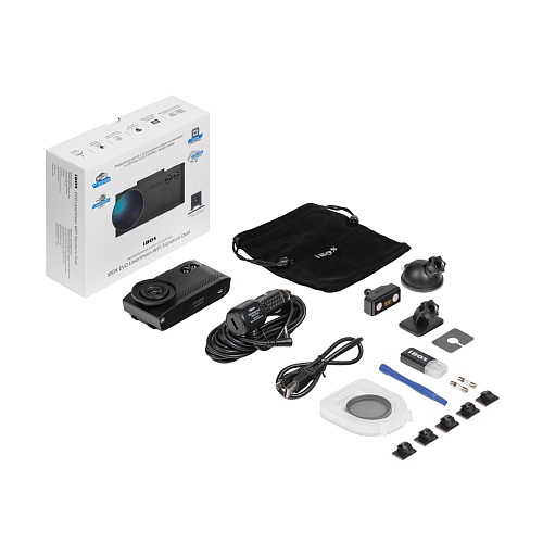 Видеорегистратор с сигнатурным радар-детектором iBOX EVO LaserVision WiFi Signature Dual + Камера заднего вида iBOX RearCam FHD11